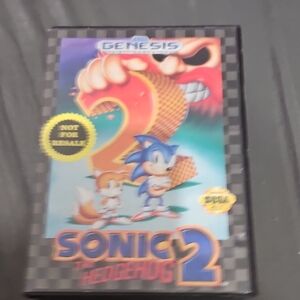 Genesis Sonic the Hedgehog 2 Video Game - Black